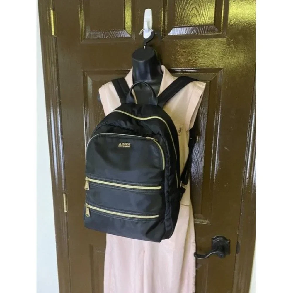 Aimee Kestenberg Super Light Positano Laptop Sleeve Black Nylon Backpack - Picture 6 of 9